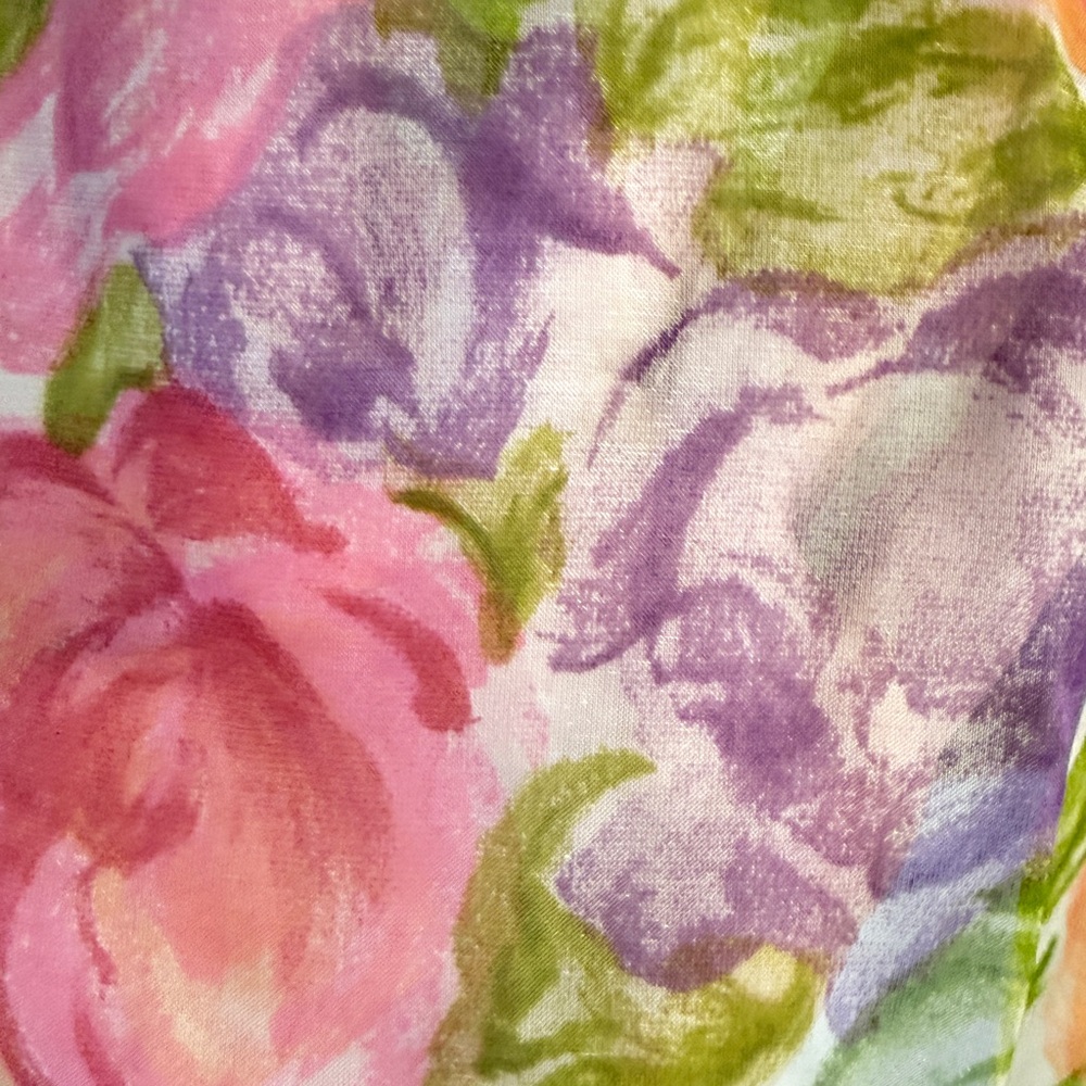 Sheer Floral Zip Front Blouse | Y2K Romantic Top | 3/4 Sleeve - Picture 3 of 8